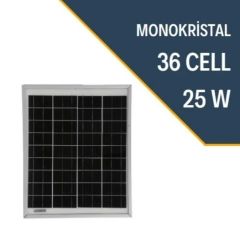 25 Watt Monokristal Güneş Paneli