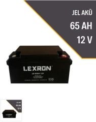 LEXRON 12 V 65 Ah Deep Cycle Solar Jel Akü