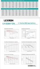 LEXRON 12 V 65 Ah Deep Cycle Solar Jel Akü